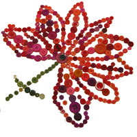 2d image of flower made from buttons